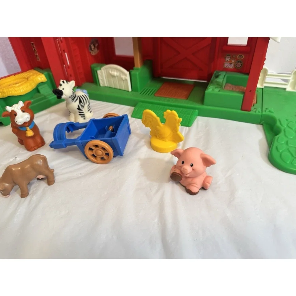 Fisher Price Little People Farm Barn Yard Play Set Sounds Animals 1999 Tested ~